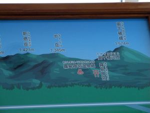 空港内、待合室の案内板