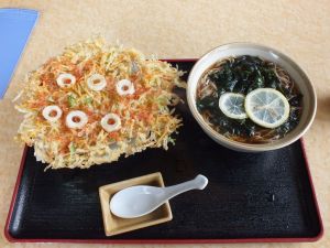 六文銭かき天そば