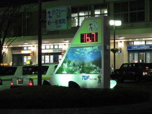 夜の福島駅前