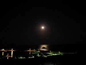 夜の鴨川漁港